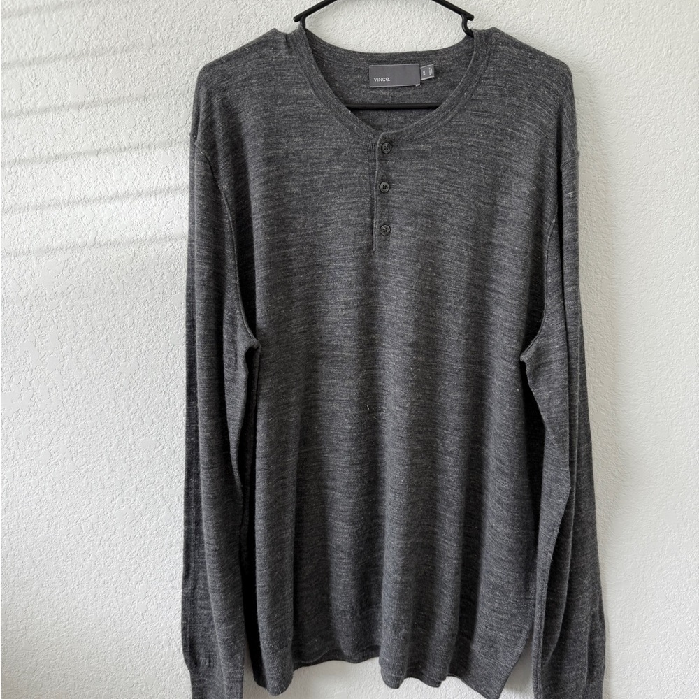 Vince Charcoal Crewneck Sweater for Men